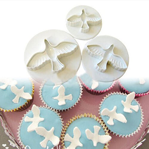 Sanwood 3 Taube Kuchen Cookies Paste Sugarcraft Cutter Dekorieren Form - 4