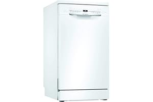 Bosch Home & Kitchen Appliances Bosch SPS2IKW04G Slimline Dishwasher, 9 place settings, 9.5 litre, Silence on Demand, ExtraDry, White, Freestanding