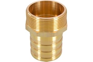 Candeon Connecteur de Tuyau en Laiton vers connecteur de Tuyau à Filetage Profond NPT mâle (2" 50mm)