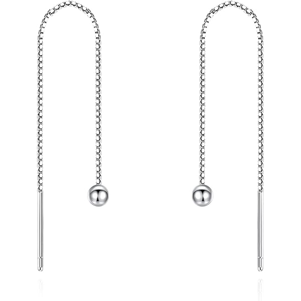 SLUYNZ Orecchini pendenti a forma di foglia in argento Sterling 925 massiccio, per donne e adolescenti, con nappe, Argento sterling, Nessuna pietra preziosa