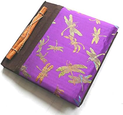 Fairtrade Handmade dragonfly design Photo album purple