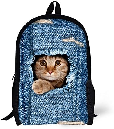 Dorapocket Toddler 3D Creative Animal School Bag Kid Fashion Cowboy Cat Backpack,L