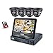 Produktbild ANNKE Überwachungssystem Videoüberwachung 10,1 Zoll Display 8CH 720P DVR Recorder Überwachungssystem mit 4 x 720P Dome Kameras für innen und außen Bereich mit 1TB Überwachungsfestplatte