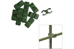 Xclou Garden Multifunktionsclip, 10er Set, Pflanzenbinder, Pflanzenklammer, Pflanzenhalter, grün, 3x1x1.5 cm, 360238