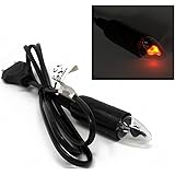 Aurora Store Lampada Effetto Fuoco per Presepe Lampadina e portalampada Luce Fiamma per Forno 220V Cavo 1,5mt Tonda Affusolat