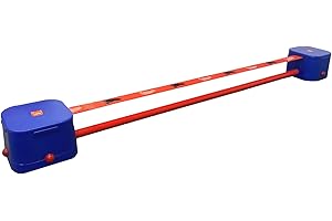 GREEN SLIDE Slackline pour Enfants, Développer l'Équilibre et la Coordination, Bleu et Rouge