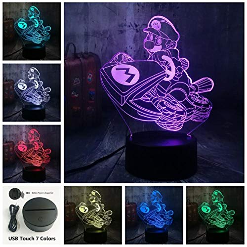 Nouveauté jeu multicolore 3D LED nuit lumière USB lampe de bureau décor à la maison enfant enfant jouets anniversaire Noël cadeau de nouvel an