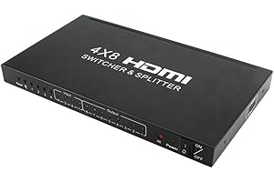 NEUTRAL PRODUCTS HDMI Switch 4 x 8 avec télécommande HDMI Switcher Splitter Converter Adapter Support 4K * 2K 3D 1080P Haute qualité
