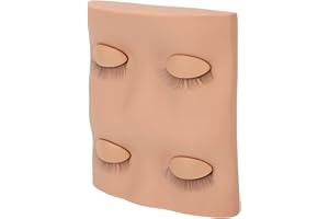‎HURRISE Wimpern-Mannequin-Kopf, Ersetzter Augenlider-Mannequin-Kopf, Falsche Wimpernverlängerung Übungs-Mannequin-Kopf mit Abnehmbaren Augenlidern für Make-up-Training(Hautfarbe)