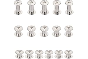 MenYiYDS-30 juegos de tornillos de encuadernación, remache de 5 mm, kit de tornillos de encuadernación Chicago, 3 tamaños de tornillos de encuadernación, tensor M5