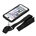 Produktbild Techkoo Wasserdichte iPhone 6 Handyhülle mit Anhänger, Schlagfest, Kratzfest, Max. 5m im Wasser, für iPhone 6, iPhone 6S,SCHWARZ