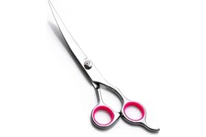 MEROURII DONGKER Forbici per Animali,6" Forbice Toelettatura per Cani e Gatti in Acciaio Inox Forbici per Capelli Toelettatura per Cane (Up Curved Scissors)