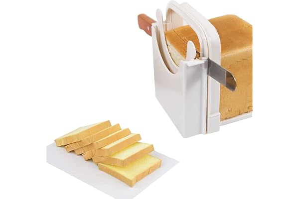 Brödskärare, brödskärning justerbar smörgåsgrill manuell brödskärare vikbar Loaf Slicer Toast brödskärmaskin för hemlagat bröd