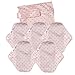 Produktbild Wiederverwendbare Bambus-Tuch Damenbinden - Menstruations-Hygienetücher CSP mit Flügeln - Waschbare Slipeinlagen - Leichte/Reguläre/Mittlere Stärke + Beutel für benutzte Binden