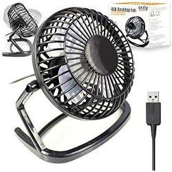 G-HUB Retro USB Ventilateur USB léger et Portable Noir 10 cm