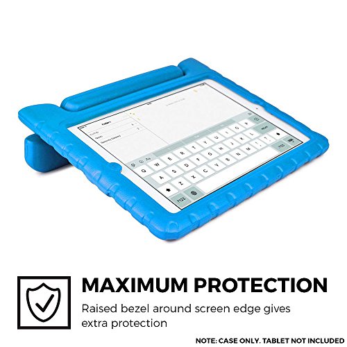 iPad Mini 3 2 1 hülle fur kinder, COOPER DYNAMO Beanspruchbare, strapazeirfähige, robuste, gepolsterte Hartschalenhülle mit integriertem Griff, Standfunktion & durchsichtigem Displaysschutz (Blau) - 2