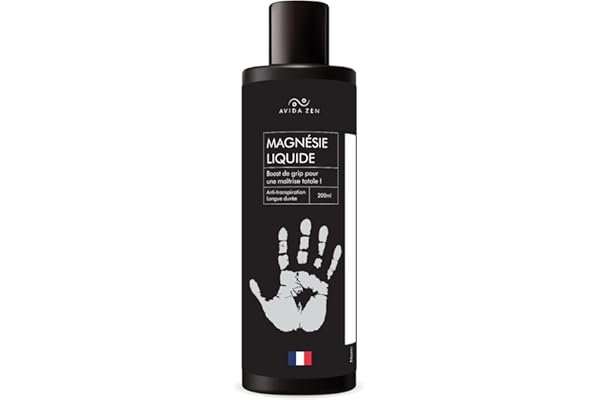 AVIDA ZEN Magnésie Liquide 200ml – Magnésie Accessoire Idéal pour Grip Escalade, Padel, Gymnastique, Crossfit, Musculation, Tennis et autres sports – Liquid Chalk pour un Meilleur Grip Assuré !