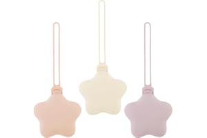 VAVPUP Pack of 3 Silicone Dummy Box, Dummy Bag for Travel, BPA-Free, Portable Dummy Box for On the Go Star Design, Protective Dummy Storage Case, Easy to Clean (1#)