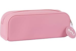 APLI 18417 - Estuche multiusos de silicona Nordik Collection - ROSA - Estuche escolar de 185 x 75 x 55 mm