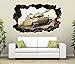Produktbild 3D Wandtattoo Panzer Krieg Waffe Kanone Bild selbstklebend Wandbild sticker Wohnzimmer Wand Aufkleber 11H961, Wandbild Größe F:ca. 140cmx82cm