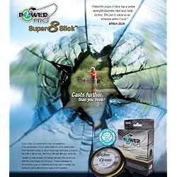 Power Pro Super 8 Slick - Hilo trenzado para pesca (275 m x 0,23 mm, 17 kg), color amarillo