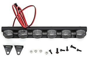 Tbest 6 LED RC Lights, RC Roof Lights, 1:10 Scale RC Crawler Car Roof Light Bar RC Roof Bulbs Spotlights Accessory Fit for Pull Car (6 LED)