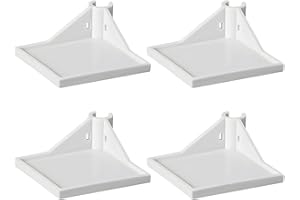 SMLOPLOM Mensola Angolare, 4 Pezzi Mensole Angolari da Muro, Scaffale per Tenda Multifunzionale, per Igrometri, Telecamere e Altre Parti Accessorie, Bianco