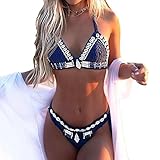 Ideale Wahl - Dieses Jahr sind Bikini Set im absoluten Trend und sind der Eyecatcher am Strand. Ob im Paradies oder am Pool, die Badeanzug deckt Sie stilvoll ab. Es ist der neueste Stil in dieser Saison, , nicht nur verbessern Sie Ihre Büste Kurven, aber keine Gefahr des Durchschauen.
