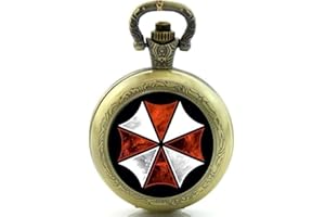 Cymru Apparel Gift Boxed Resident Evil Quartz Pocket/Necklace Watch