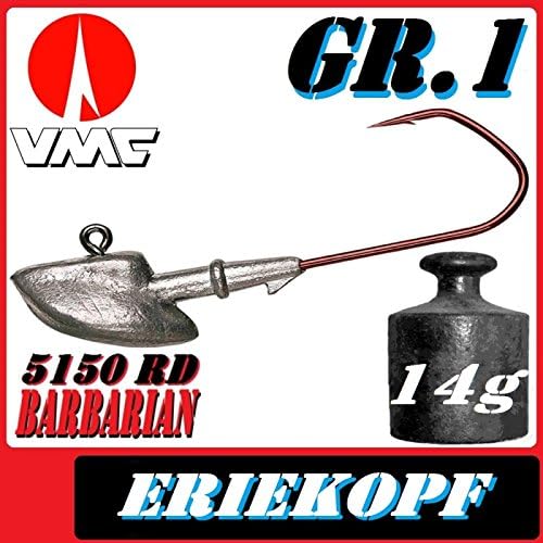 VMC Jig Head Hooks Jig Head Erie Head 14g Jig Hook Set of 5 size 1 Kopyto Keitech King Shad Berkley