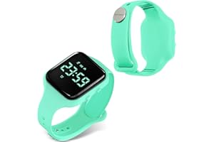 HUYVMAY Pedometro Tracker Fitness per Bambini senza App, Orologio Sportivo Digitale Impermeabile per Ragazze Ragazzi, Orologio da polso con Contacalorie, Contadistanza, Contapassi, Cronometro, Sveglia