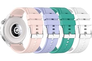 CyuCyu Pasek kompatybilny z Huawei Watch GT3 Pro 43 mm / GT 3 42 mm / GT 2 42 mm / Amazfit GTS 3 / GTS 2 / GTS 2 Mini/GTS 2e / Galaxy Watch 4 / Watch 4 Classic / Watch Active 2, silikonowy pasek