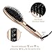 Bestidy Hair Straightener Brush,Ceramic Heating Straightening Irons Anti Scald,LCD Display- For Silky Hair (Golden)
