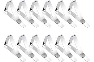 lmytdo Table Cloth Clip, Tablecloth Clips for Outside Table Table Cover Clamps 12 Pack Stainless Steel Tablecloth Holders for Outdoor Indoor Kitchen Restaurant Picnics Party Wedding BBQ
