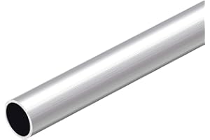 SOURCING MAP Tubo Redondo de 6063 Aluminio, Tubo de Aluminio, 17mm Diámetro Externo, 14mm Diámetro Interior, 300mm Longitud, Tubos Rectos sin Costuras