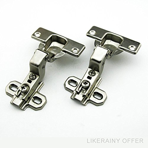 Preisvergleich Produktbild (2er Set) Hettich 95° Innenanschlag Scharnier mit Aufschiebetechnik, Küchenschrank Kleiderschrank Schrank Tür Scharnier, Automatikscharnier Slide-on 2333, Einliegend Scharnier, Deutschland Marke