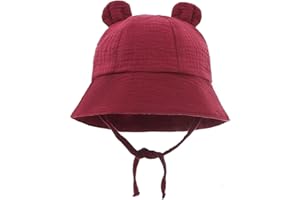 LIUPUUDLY Bambino Cappello da Sole Carino Berretto in Cotone Protezione Solare Cappellino Berretto da Pescatore da Spiaggia Bucket Hat