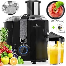 KESSER - Centrifugeuse en Inox Fruits et légumes 1100W, Extracteur de jus, Capacité 1L, Ouverture 85mm