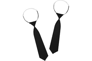 HUATEEN Women JK Neck Tie,2pcs Black Adjustable Ties for Women Japanese Necktie Cute Uniform School Neckties Suitable for JK Cosplay Graduation Ceremony Business Wedding