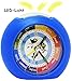 Produktbild LED Licht - Kinderwecker - Analog - " lustige Vögel - blau " - Lernwecker - + -1 Minuten Schritten Anzeiger - Lernzifferblatt - für Kinder / großer analoger Wecker & Lern Uhr - Uhrzeit lernen - Alarm Kunststoff / Plastik - Mädchen & Jungen - Lichtwecker - Kinderuhr - Tischuhr / Tiere Lernuhr