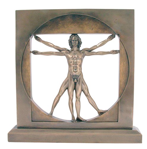 Ars-Bavaria Leonardo Da Vinci anatomía Hombre, Vitruv, Bronce Aspecto