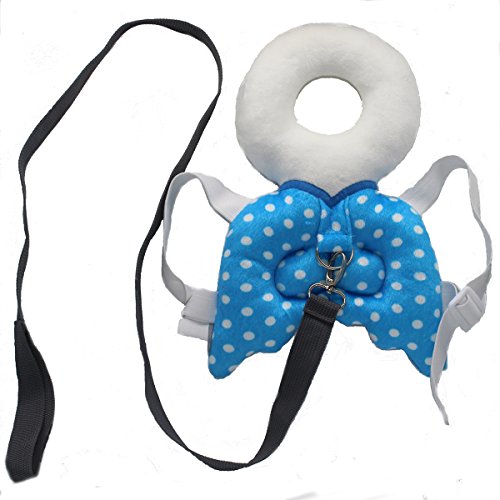 Lucear Baby Toddlers Adjustable Infant Safety Helmet Headguard Protective Head and Shoulder neck pillow,baby harness,Cute Angel Wings Nursing Drop Resistance Cushion,Protector Prevent Head Injured Suitable Age 4-36 Months.