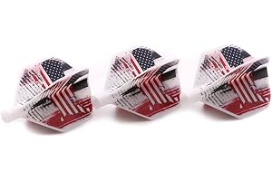 CUESOUL TERO AK4 Dart Flights Forme Standard avec Motif Exquis, Lot de 3 pièces