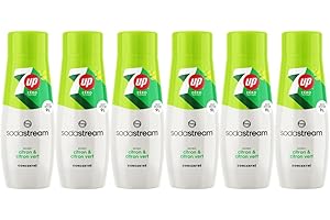 SodaStream Lot de 6 Concentrés 7Up Zéro Sucres pour Machine à Eau Pétillante et Soda | Préparez jusqu'à 9 Litres de 7Up en Quelques Secondes, Goût Original, 440ml