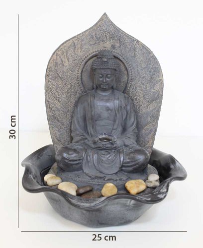 Zimmerbrunnen, Dekobrunnen, warmweiße LED, antikfinish, FoBuddha, 10465 - 5