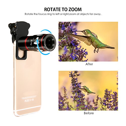 Lenti Telefono, Lenti Smartphone M.Way 3 in 1 Lenti Kit Telecamera Universale con Obiettivi 10 x Teleobiettivo Micro + Fisheye Supreme 180Â°+ Largo Angolo per Apple iPhone 7 SE 6 6S 5S 5C 4S, Samsung Galaxy S7 S6 S5 S4 S3 Nota 4 3 2, Huawei P8 P9, Blackberry, Sony Xperia