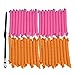 FLYing 50CM DIY Manual Hair Curler Magic Spiral Ringlets Stretched Circle Roller 40 Packs (pink&orange)