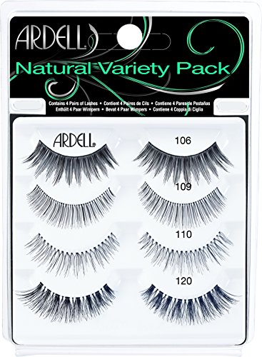 ARDELL Natural Variety Pack, 4 Paar Echthaarwimpern in 4 verschiedenen Styles