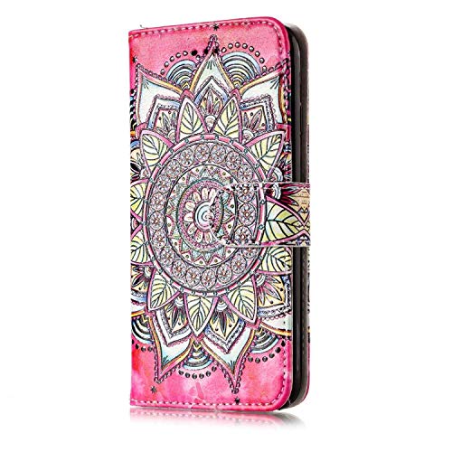 Preisvergleich Produktbild Homikon PU Leder Hülle Retro Schön Schutzhülle Brieftasche Ledertasche Bookstyle Weiche Bookcase Handyhülle Flip Case Kartenfächer Etui Kompatibel mit iPod Touch 5 / 6 - Farbe Mandala