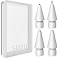 SIXFU Upgraded Replacement Tips for Apple Pencil, Metal Tips Set Precise Control for Apple Pencil USB C/ 2nd/ 1st Gen Apple Pen Nib(4 Pack)